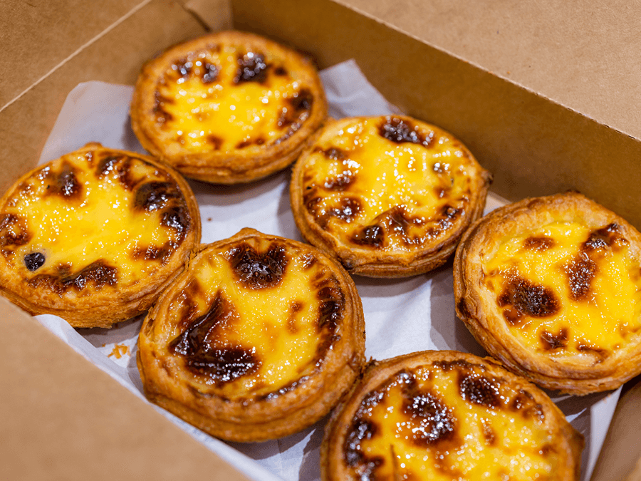 soy free meal of Pastel De Nata in box.