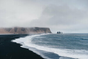 black sand beach in Iceland