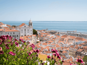 view of Portugal city skyline buildings