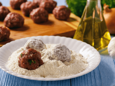 Keftedes Greek Meatballs, eating while traveling in Greece with food allergies