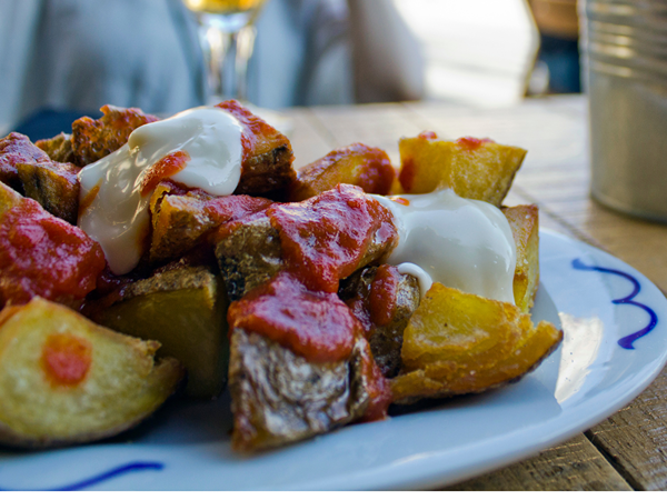 potato taps in barcelona for a nut free meal in spain