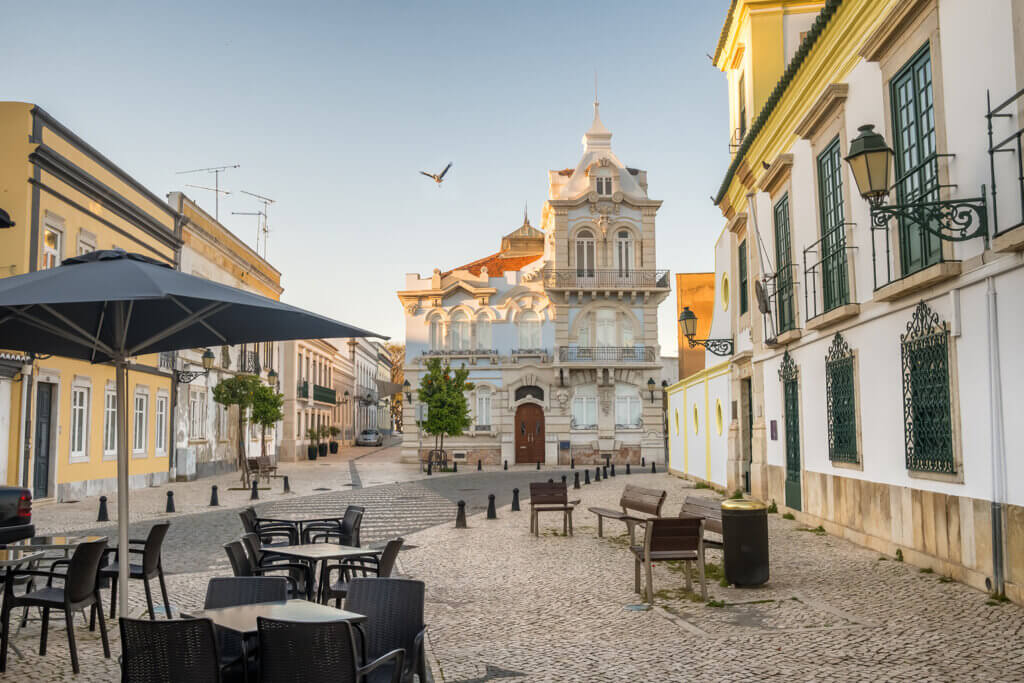 outdoor cafe in Portugal