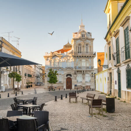 outdoor cafe in Portugal