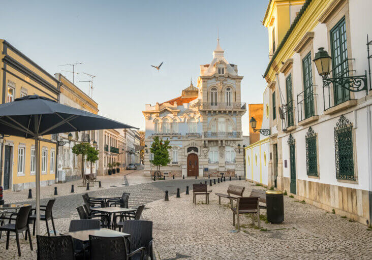 outdoor cafe in Portugal